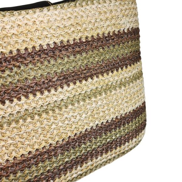 Charter Club Classics Women's Tan Snap Closure Striped Crossbody Bag - Picture 5 of 16